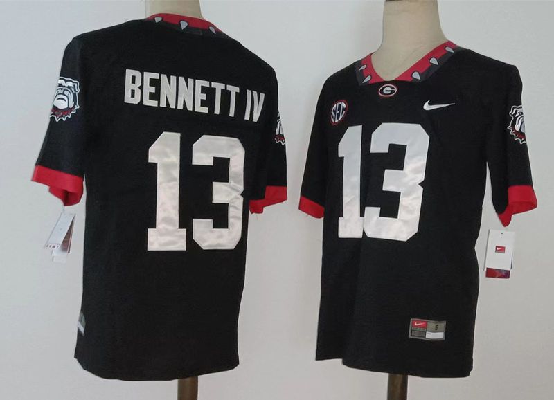 Men Georgia Bulldogs 13 Bennettiv Black Nike 2025 NCAA Jersey